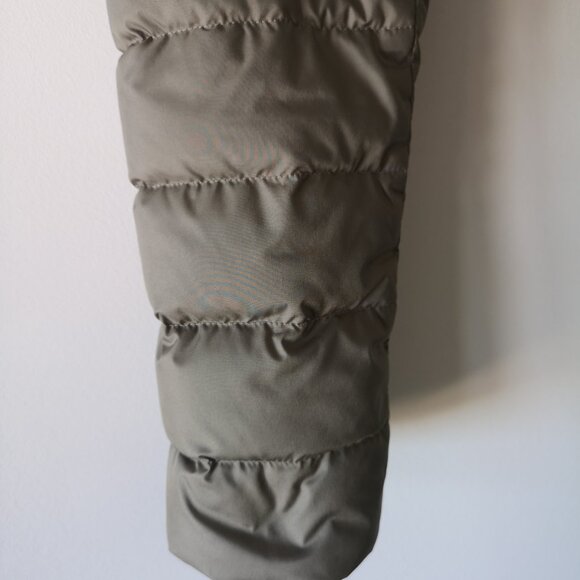 LULULEMON SOEA Brown Grey LTWT Goose Down Long Hooded 1 x A Lady Parka Jacket 4 - Picture 4 of 9